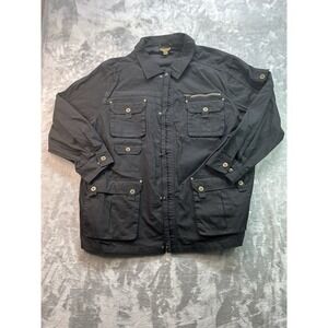 Boulder Creek Trading Company Jacket Men‎ 4XL Tall Black Field Utility Pocketed